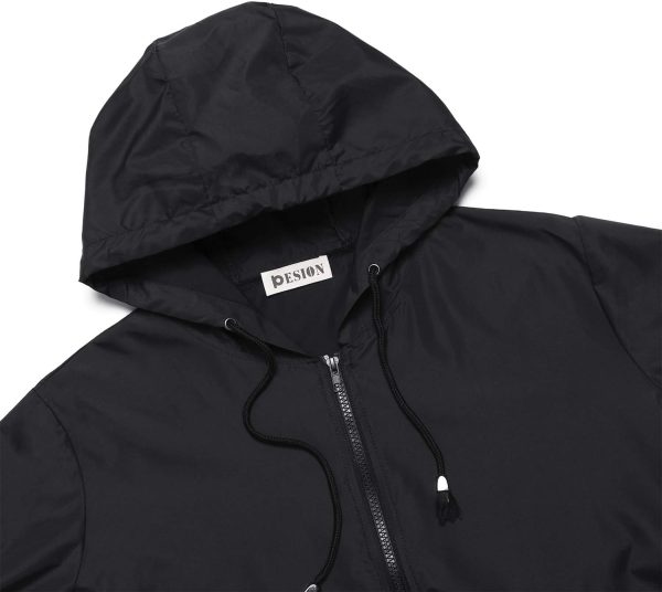 Women's Waterproof Raincoat Lightweight Rain Jacket Hooded Windbreaker with Pocket for Outdoor - Image 4